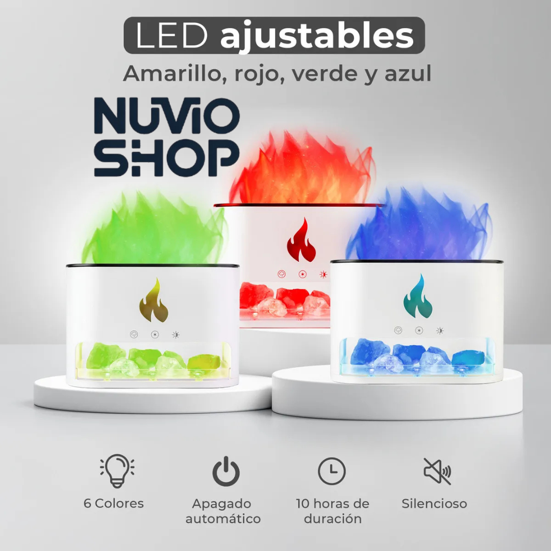 Humidificador Elegante Efecto Llama